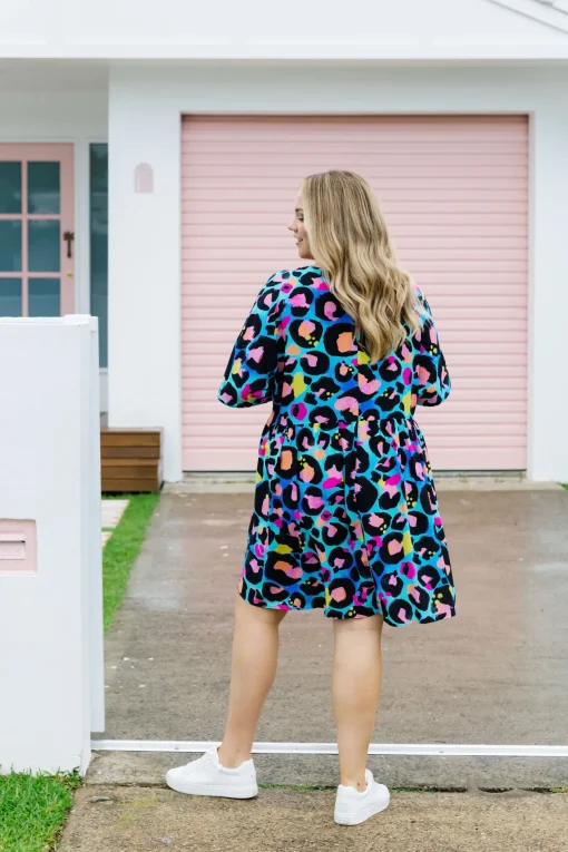 *UNICORN* Disco Dress In Kasey Leopard by Kasey Rainbow