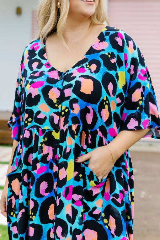 *UNICORN* Disco Dress In Kasey Leopard by Kasey Rainbow