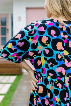 *UNICORN* Disco Dress In Kasey Leopard by Kasey Rainbow