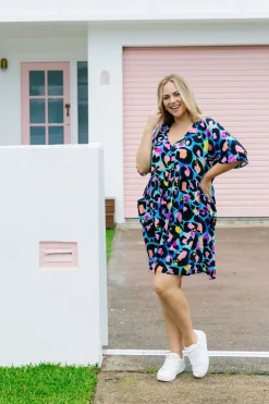 *UNICORN* Disco Dress In Kasey Leopard by Kasey Rainbow