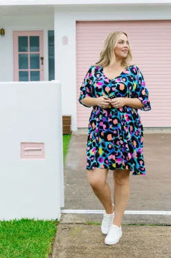 *UNICORN* Disco Dress In Kasey Leopard by Kasey Rainbow