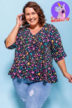 *UNICORN* Peak Top in Black Pebble by Kasey Rainbow