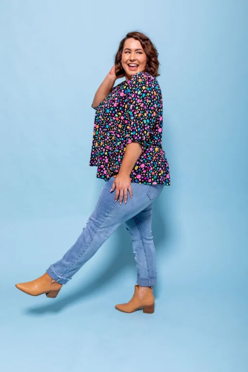 *UNICORN* Peak Top in Black Pebble by Kasey Rainbow