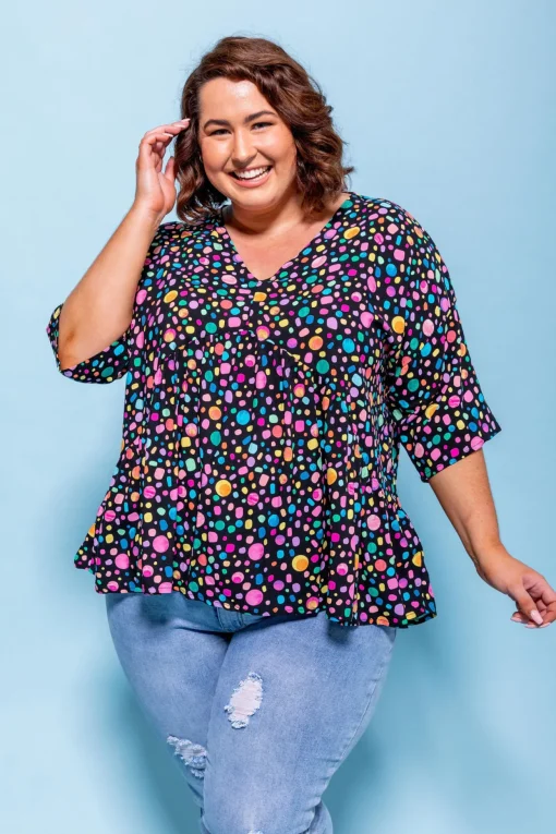 *UNICORN* Peak Top in Black Pebble by Kasey Rainbow